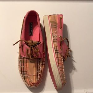 Pink Plaid Sperrys